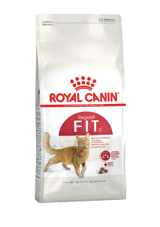 Royal Canin cat food package on a white background