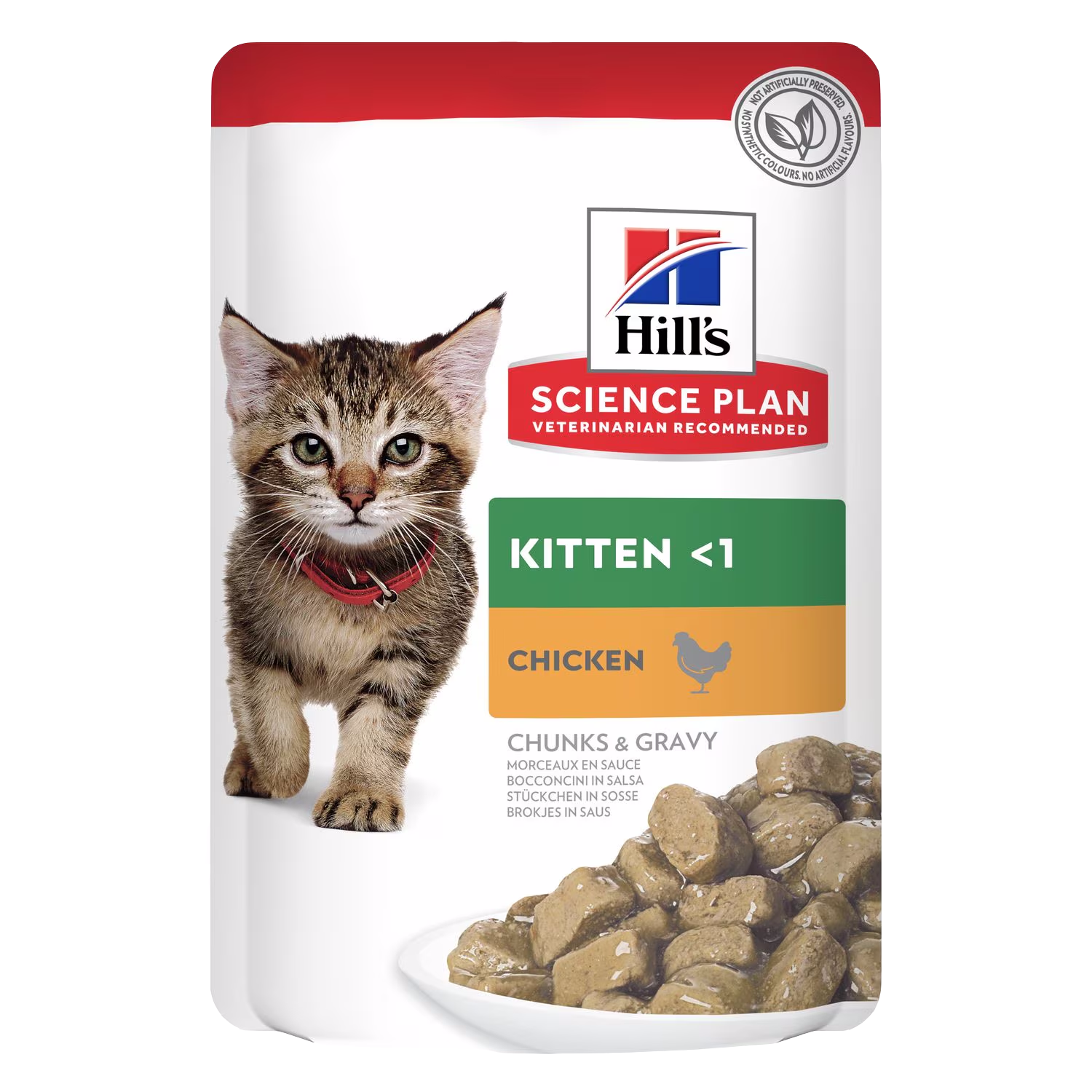 Hills Science Plan Kitten food package with a kitten on the label