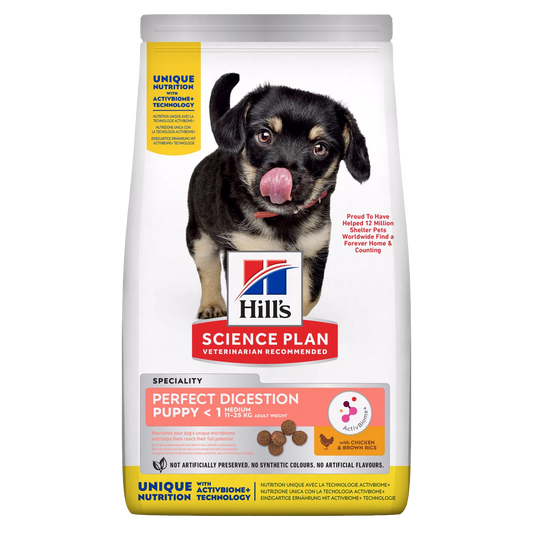 Hill's Science Plan puppy food packaging on a white background