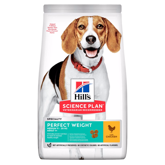 Hill's Science Plan dog food package with a beagle on the label