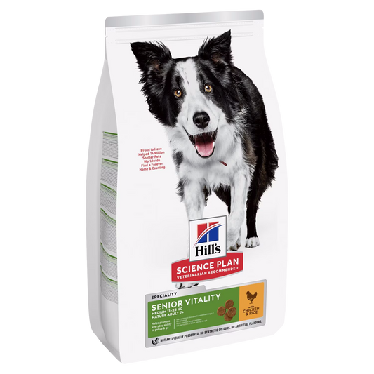 Hill's Science Plan Senior Vitality Medium Mature Adult Dog Food