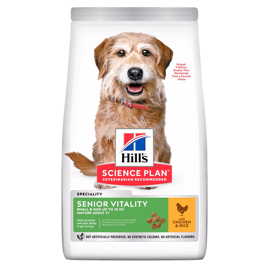 Hill's Science Plan dog food package with a dog on the label against a white background